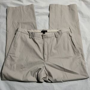 Banana Republic Pants Men 38x34(38x32) Beige Chino Flat Front Cotton